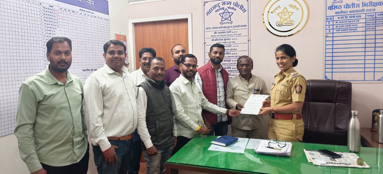 पत्रकारांवरील हल्ल्याच्या निषेधार्थ सिंहगड पत्रकार संघाचे निवेदन